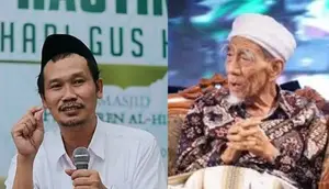 Kolase Gus Baha dan Mbah Moen. (Istimewa dan NU Online)