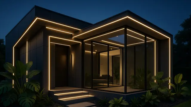 Desain Rumah 6x9 Meter dengan Teras Mini dan Taman Depan/Ilustrasi AI