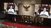 Dewan Perwakilan Rakyat (DPR) RI menggelar rapat paripurna ke-8 masa persidangan 1 tahun sidang 2024-2025, Senin (30/9) ( Alma Fikhasari/Merdeka.com)