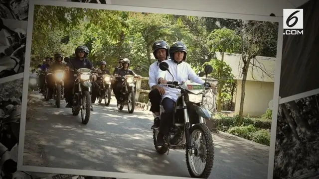 VIDEO: Tinjau Lombok, Jokowi Dibonceng TGB