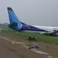 Pesawat kargo Trigana tergelincir di Bandara Halim Perdanakusuma, Jakarta. (Istimewa)