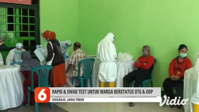 Sebanyak 150 orang warga Sidoarjo menjalani rapid test dan swab di GOR Sidoarjo. Rapid test dan uji swab tersebut merupakan program dari Dinas Kesehatan Provinsi Jawa Timur. Rapid dan swab test tersebut dikhususkan untuk pasien dengan status ODP atau...