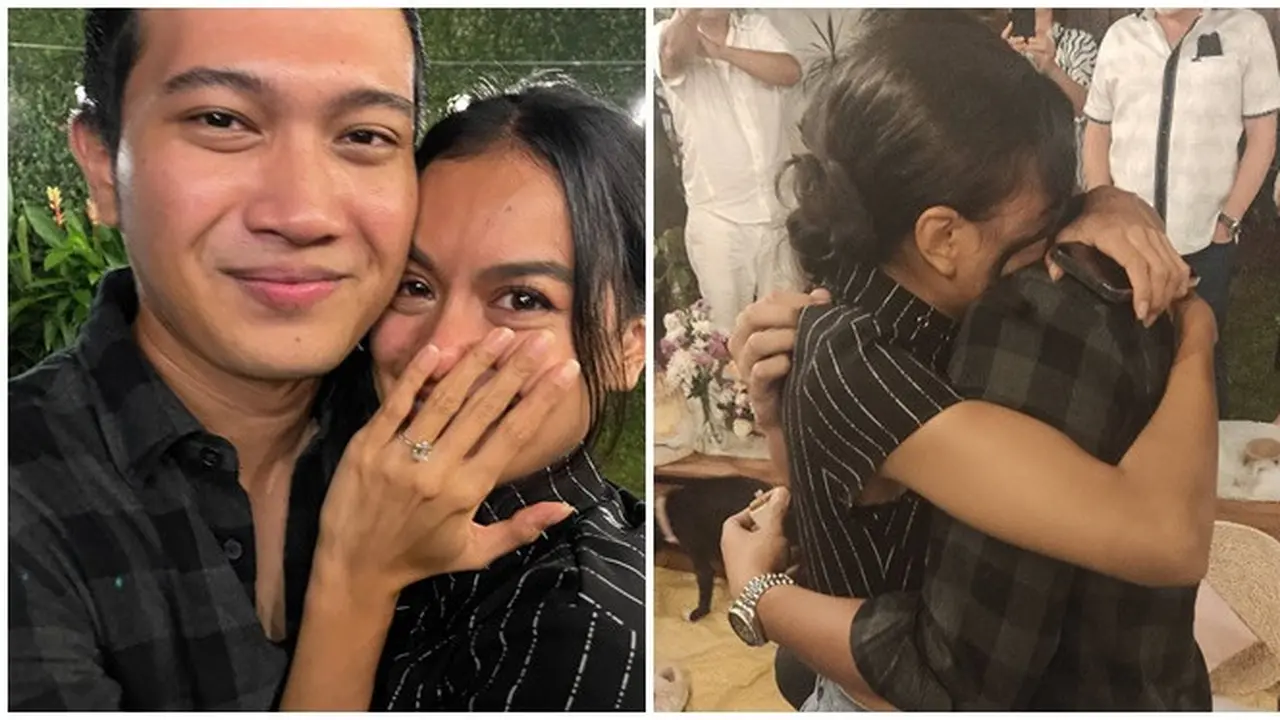 6 Momen Eva Celia Dilamar Kekasihnya di Hari Ulang Tahun, Menangis Bahagia