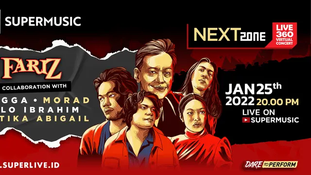 Supermusic NEXTZone Live 360 Virtual Concert pada 25 Januari 2022 mendatang.