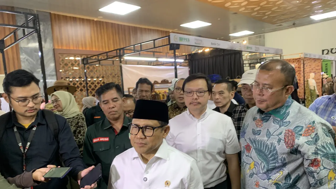 Ketua Umum Partai Kebangkitan Bangsa (PKB), Muhaimin Iskandar alias Cak Imin di Kompleks DPR/MPR, Senayan, Jakarta. (Liputan6.com/Delvira Hutabarat)