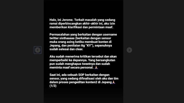 Jerome Polin Minta Maaf Usai Panen Hujatan Gara-Gara Konten Joget dengan Pakaian Dokter