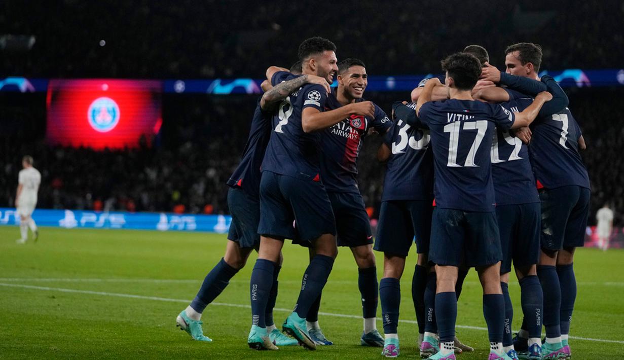 Hasil Liga Champions: PSG Puncaki Klasemen Grup F Usai Lumat AC Milan