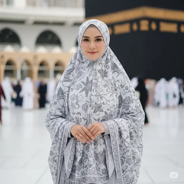 Model Batik Umroh Artis Terbaru 2025. Foto: Gemini
