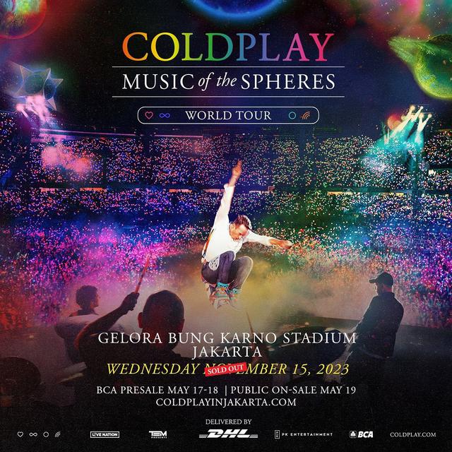 Tiket konser Coldplay di Jakarta sold out. (Instagram/ temgmt)