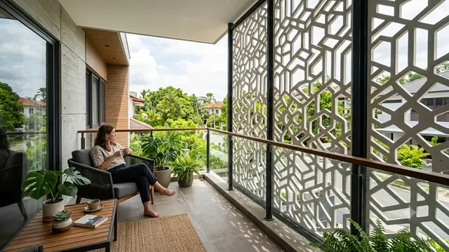 Ide Roster untuk Balkon Rumah/AI Generated