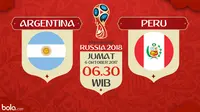 Kualifikasi Piala Dunia 2018 zona Amerika Selatan, Argentina vs Peru. (Bola.com/Dody Iryawan)