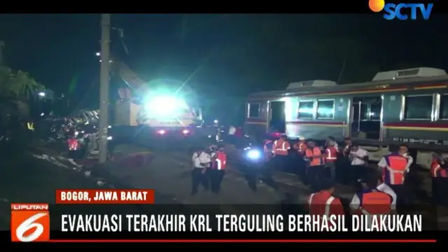 Dengan selesainya evakuasi ini, maka PT KAI memastikan jalur KRL komuterline dari Stasiun Bogor maupun sebaliknya hanya bisa dilalui satu jalur saja.