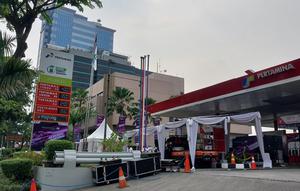 Pertamax Green 95 sudah terpampang di SPBU Pertamina Jalan MT Haryono, Jakarta. Ini merupakan produk BBM campur bioetanol dengan tingkat RON 95. Foto: Liputan6.com/ Arief R