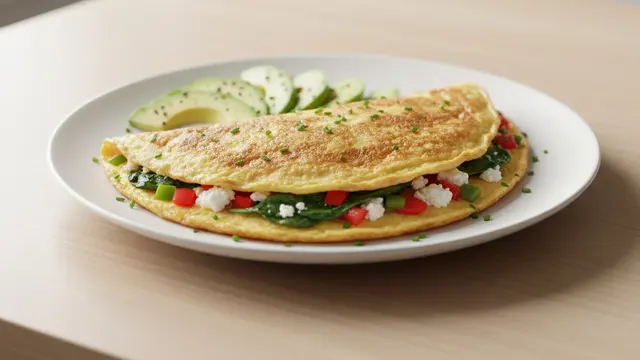 Omelet Sayuran dengan Alpukat: Kombinasi Protein dan Lemak Sehat