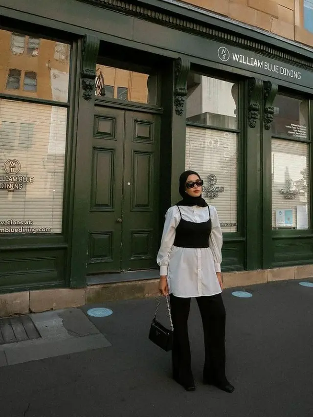 Sontek 6 Inspirasi Padu Padan Hijab Outfit Kece ala Ana Octarina