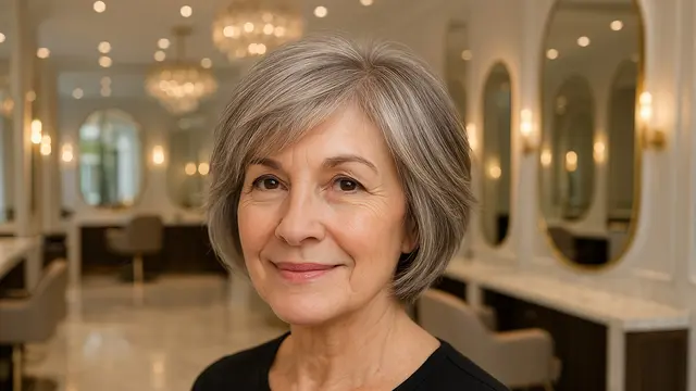 Model Rambut Bob Pendek Usia 50 Tahun ke Atas