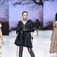 Kolaborasi perdana The Story Of dan METRO di Jakarta Fashion Week 2027 hadirkan ROMANTICIST melalui 24 look, dibawakan Adinia, Nadila, Naila, dan Jihane. (Dok. The Story Of)