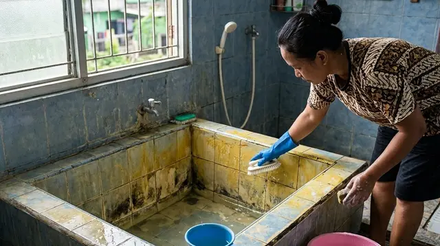 Cara Membersihkan Bak Mandi Menguning dan Lumutan Pakai Bahan Sederhana