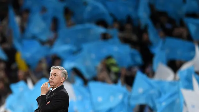 Ekspresi Carlo Ancelotti Gagal Antar Real Madrid ke Final Liga Champions