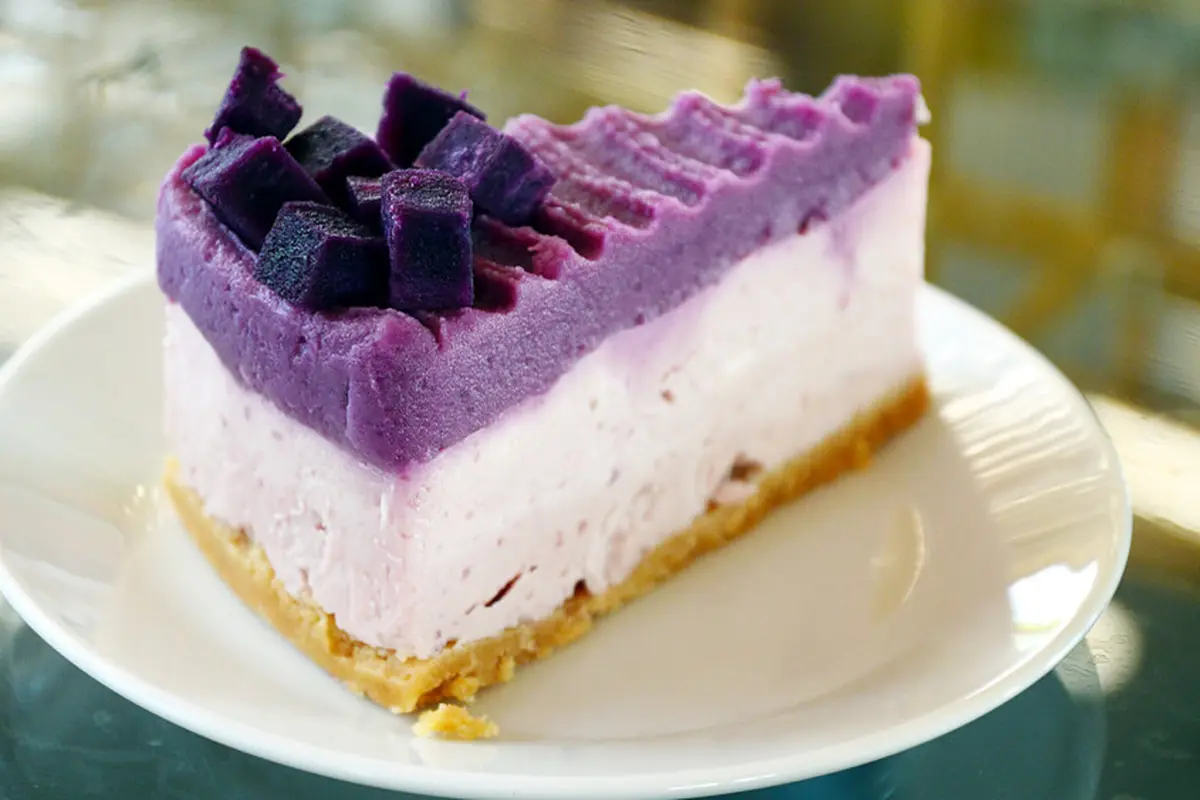resep cheesecake ubi ungu