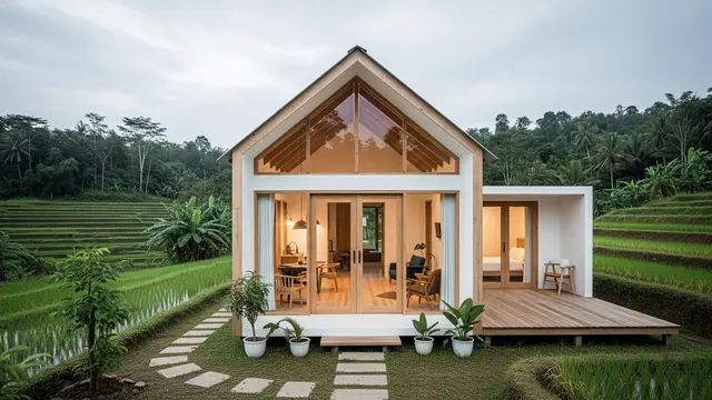 Model Rumah Sederhana Tapi Mewah yang Ramah Lingkungan/Ilustrasi AI