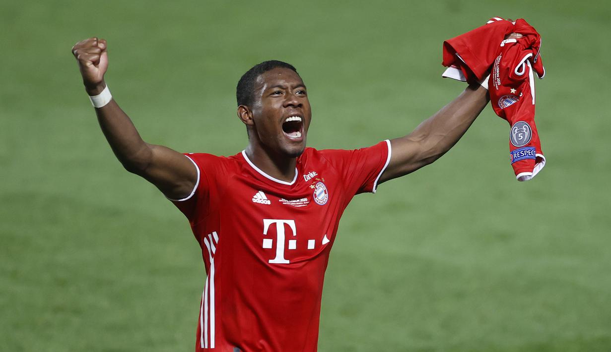 4. David Alaba - Pemain berusia 28 tahun ini menjadi tembok pertahan Bayern Munchen yang sulit ditembus penyerang lawan. Alaba mampu bertransformasi dari bek kiri menjadi bek tengah terbaik Bayern Munchen di kompetisi Liga Jerman. (Matthew Childs/Pool via AP)