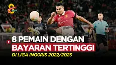 Berita motion grafis delapan pemain dengan bayaran tertinggi di Liga Inggris 2022/2023. Termasuk gelandang tangguh Manchester United, Casemiro.