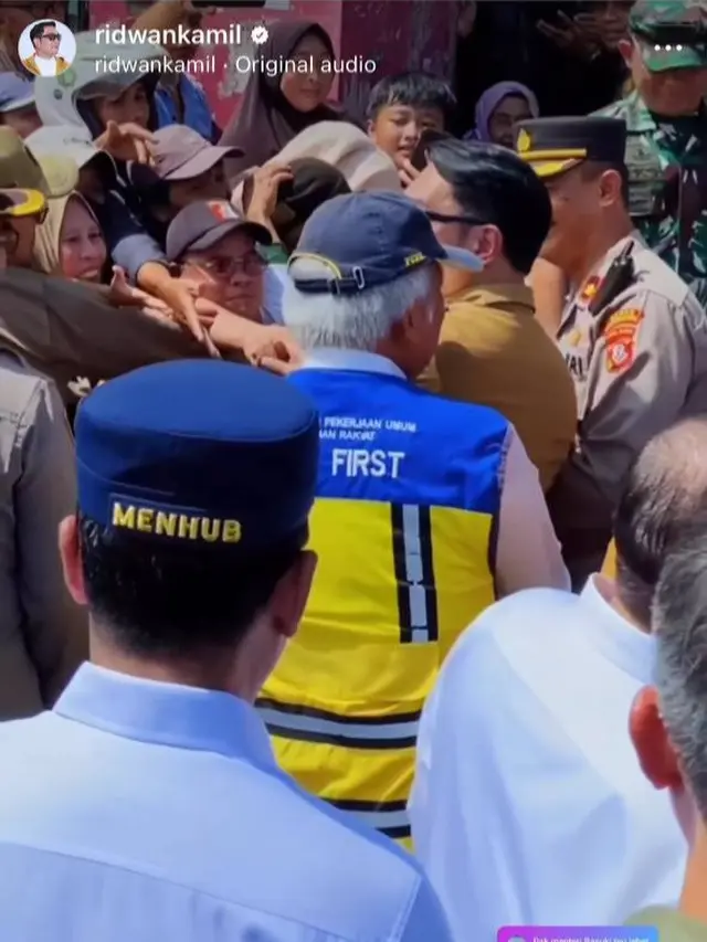 Ridwan Kamil mengunggah video yang memperlihatkan dirinya dipeluk oleh Menteri PUPR Basuki Hadimuljono.