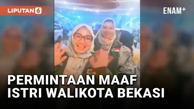 VIDEO: Istri Wali Kota bekasi Minta Maaf Usai Menginap di Hotel saat Banjir