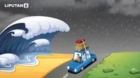Banner Infografis Warning BMKG Tsunami Ancam Indonesia Saat Arus Mudik Lebaran. (Liputan6.com/Gotri/Abdillah)