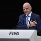 Gianni Infantino terpilih sebagai Presiden FIFA 2016-2020 dalam Kongres Luar Biasa FIFA di Zurich, Jumat (26/2/2016). (AFP/Fabrice Coffrini)