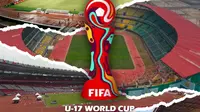 Piala Dunia U-17 - Ilustrasi Stadion Utama Gelora Bung Karno dan Stadion Gelora Bung Tomo nuansa Piala Dunia U-17 2023 (Bola.com/Erisa Febri)
