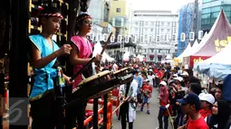 Suasana Festival Jakarta Little Tokyo di Kawasan Blok M, Jakarta, Sabtu (13/5). Kegiatan tahunan tersebut, sangat membantu untuk mempromosikan kawasan Blok M sebagai salah satu destinasi wisata hiburan di Jakarta Selatan. (Liputan6.com/Angga Yuniar)