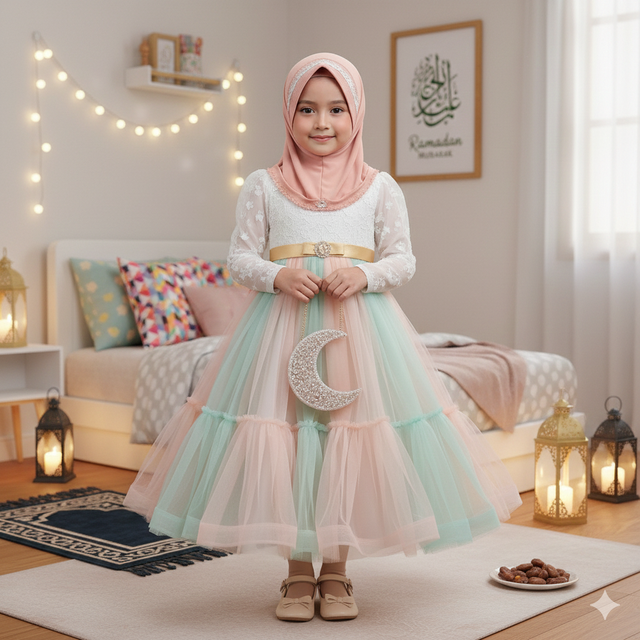 6. Dress Tulle yang Girly (Anak Perempuan)