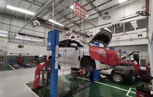 Dealer resmi Mitsubishi Motors di Berau dilengkapi 1 stall Express Service, 3 stall umum, dan 1 stall untuk inspeksi. (Liputan6.com/Septian)