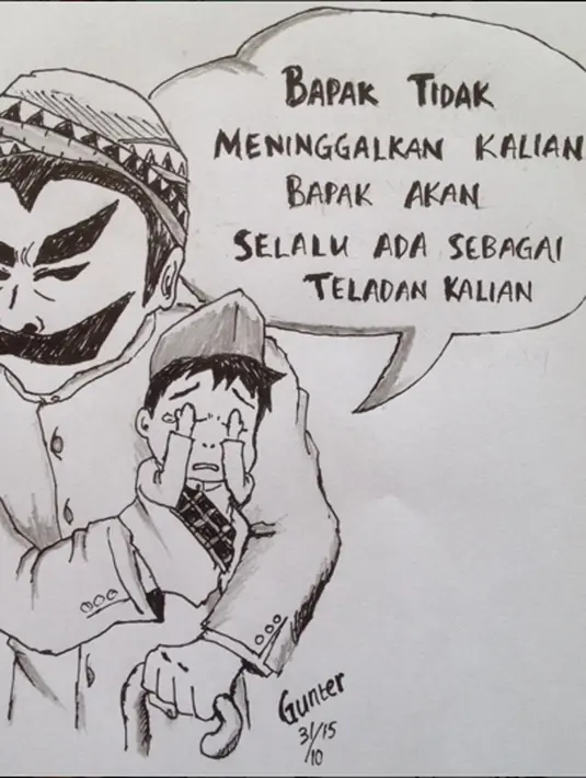 Pak Raden memang memiliki dedikasi tinggi terhadap dunia seni di Indonesia. Ia pun menjadi teladan bagi masyarakat Indonesia. (via instagram/@gunter_artwork)