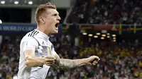 5. Berkat gol dramatis Toni Kroos di masa injury time, Jerman bisa mengalahkan Swedia dan membuka peluang ke babak 16 besar. (AP/Frank Augstein)