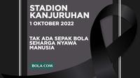 Ilustrasi - Duka Cita Sepak Bola Warna Hitam - Stadion Kanjuruhan 1 Oktober 2022_Ver 2 (Bola.com/Adreanus Titus)