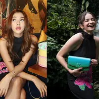 Melihat gaya busana Enzy Storia dan Gabriella Ekaputri yang kontras saat pakai dress hitam yang sama (Kate Spade)