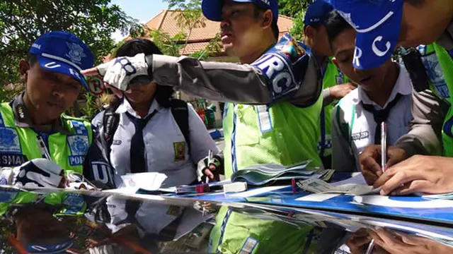 Puluhan Pelajar Bermotor Terjaring Razia