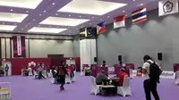 Pertandingan bridge Asian Games 2018 di Jiexpo Kemayoran, Jakarta, Selasa (21/8/2018). (Bawono/Liputan6.com)