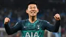 2. Son Heung-Min (Tottenham Hotspur) - Pemain Korea Selatan ini menyumbang dua gol saat mendepak Manchester City dari Liga Champions. Son juga memecahkan rekor sebagai pemain Asia paling banyak mencetak gol di Liga Champions. (AFP/Anthony Devlin)
