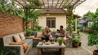 8 Desain Area Santai Permanen dari Semen dan Bata Ekspos, Cocok untuk Family Time