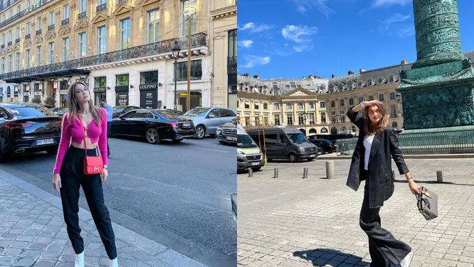 Pakai Outfit Kasual, Luna Maya Tenteng Tas Ratusan Juta Saat Liburan di Paris