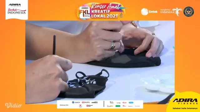 Workhsop melukis masker bersama Leka Putra/Vidio.com