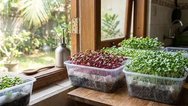 Sampah Plastik Rumah  untuk Kebun Sayur