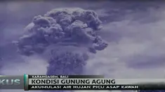 Aktivitas kegempaan Gunung Agung sepanjang Minggu belum menunjukan tanda-tanda erupsi.