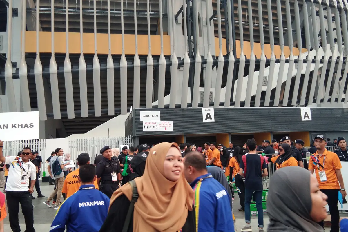 Suasana Stadion Nasional Bukit Jalil sebelum upacara penutupan SEA Games 2017, Rabu (30/8/2017). (Liputan6.com/Cakrayuri Nuralam)