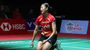 Bertanding di Istora Gelora Bung Karno, Senayan, Jakarta, Kamis (22/1/2026), Putri Kusuma Wardani kalah dari wakil Taiwan, Huang Yu-Hsun, dengan skor 17-21, 21-19, dan 17-21. Tampak dalam foto, pebulu tangkis tunggal putri Indonesia, Putri Kusuma Wardani saat bertanding melawan wakil Taiwan, Huang Yu-Hsun, pada babak 16 besar Indonesia Masters 2026 di Istora Gelora Bung Karno, Senayan, Jakarta, Kamis (22/1/2026). (Bola.com/M Iqbal Ichsan)