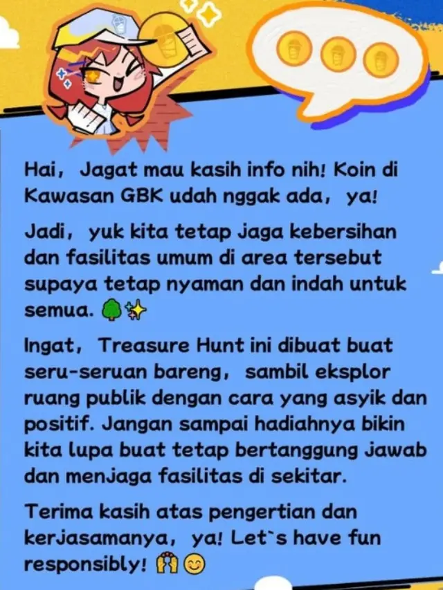 Pengelola Pastikan Kawasan GBK Sudah Steril dari Koin Jagat karena Merusak Fasilitas Umum